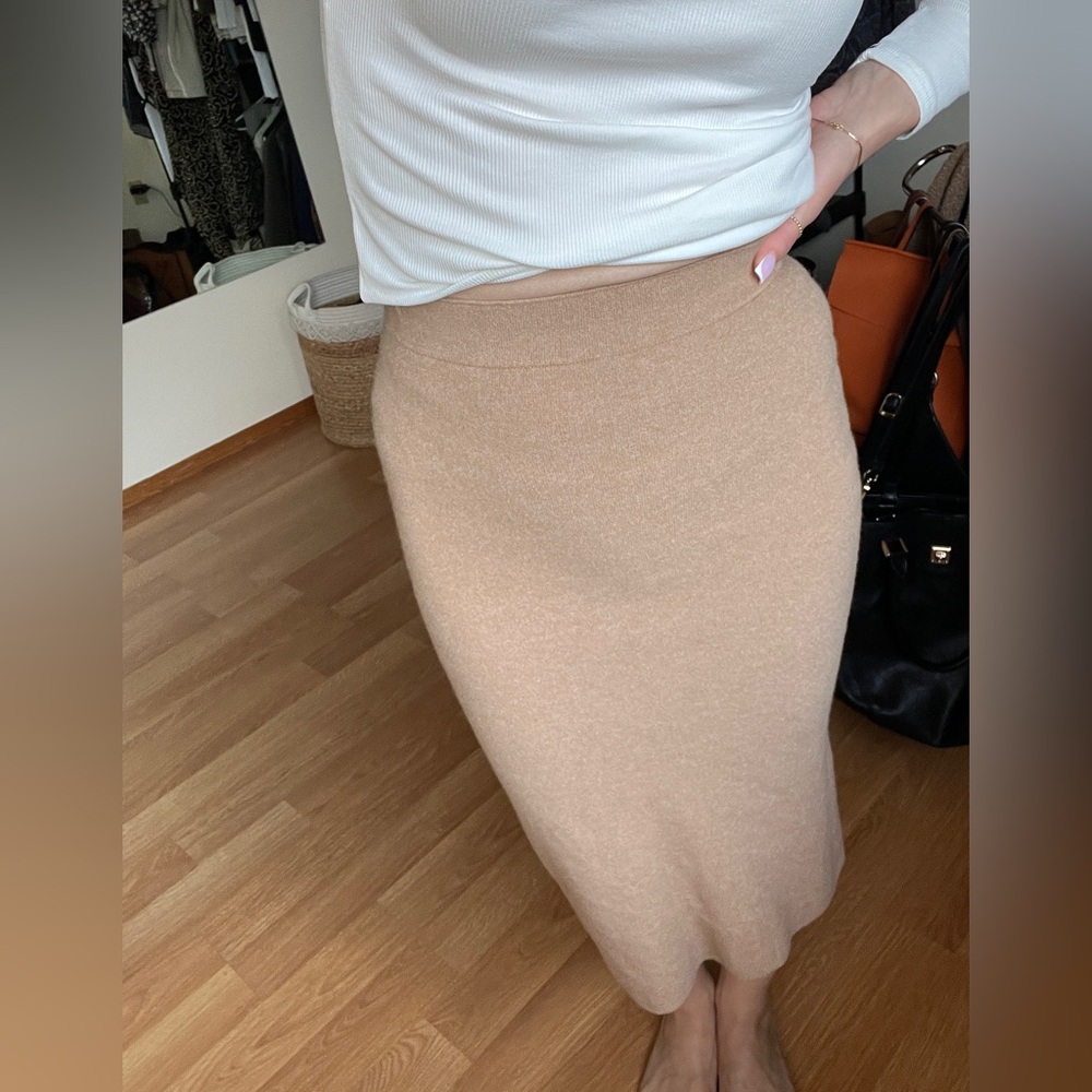 XS wool Midi Skirt for Women